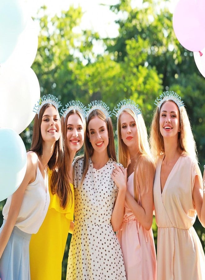 CAVETEE Birthday Crown for Women，Birthday Headband for Girls Birthday Girl Headband，Birthday Crown Adult Woman, IT's MY BIRTHDAY Headband for Girls Happy Birthday Decorations (Blue) - Image 4